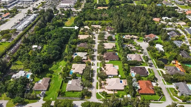 an aerial view of multiple house