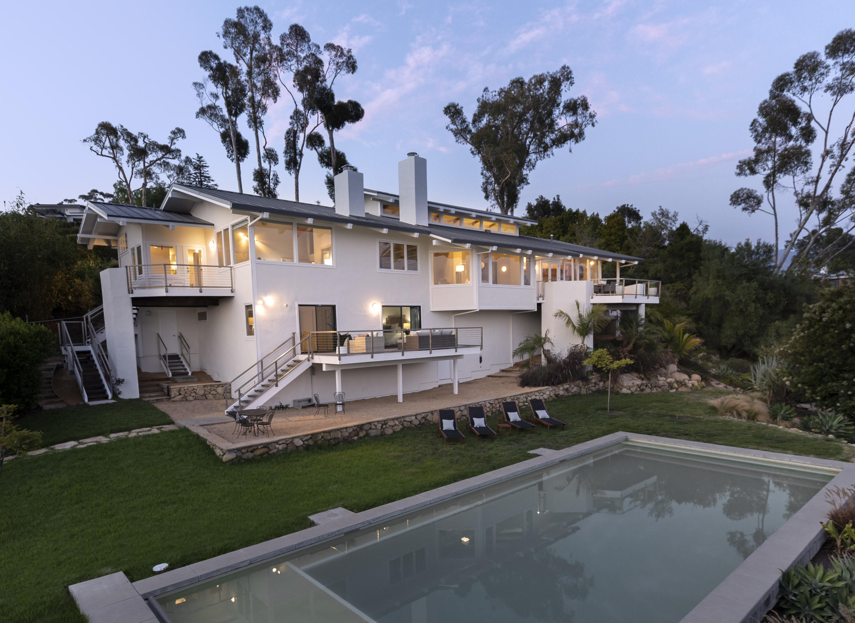 1123 Glenview Road Montecito, CA 93108 - Photo 20 of 21 Back Exterior Twilight