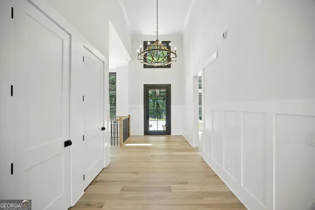 a view of a balcony with an outdoor space