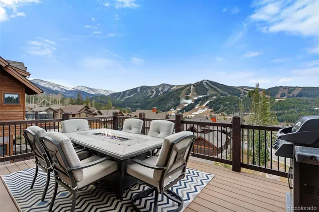 a view of a terrace with furniture