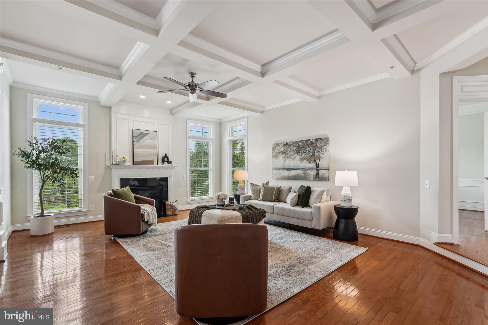 4806 Fair Hill Road Olney, MD 20832 - Photo 17 of 77 Family Room w/ Coffered-Ceiling
