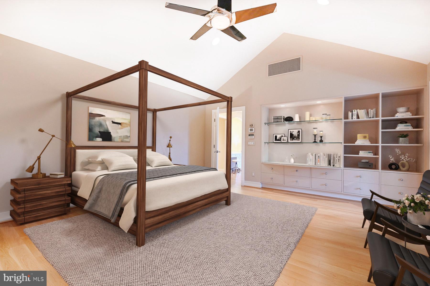 1715 Porters Hill Road Annapolis, MD 21401 - Photo 20 of 52 Primary suite bedroom with vaulted ceiling