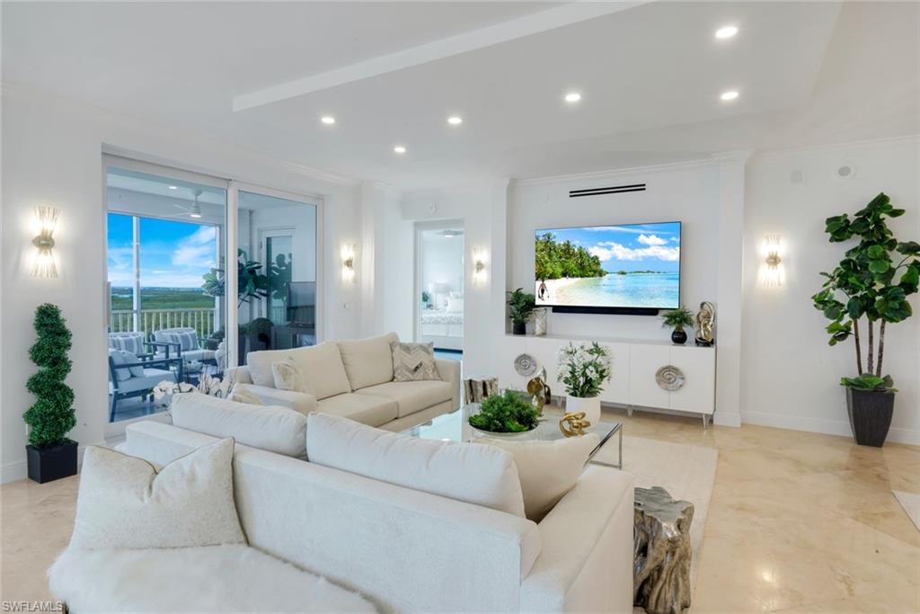 275 Indies Way, Unit 1503 Naples, FL 34110 - Photo 4 of 49 Great Room with Panoramic Water Views