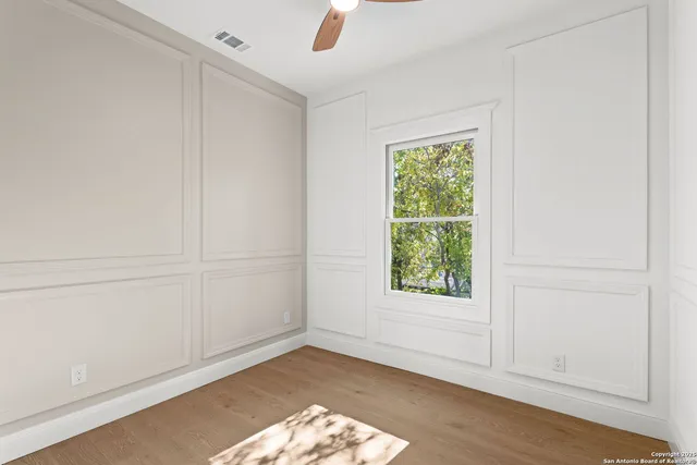 an empty room with window