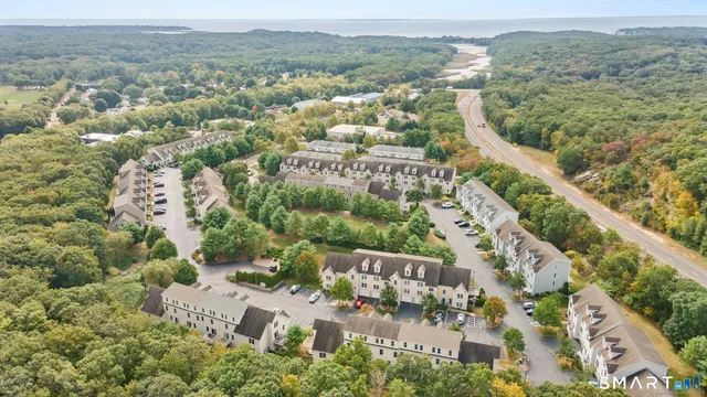 an aerial view of a city