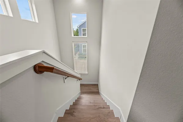 a view of a hallway with entryway