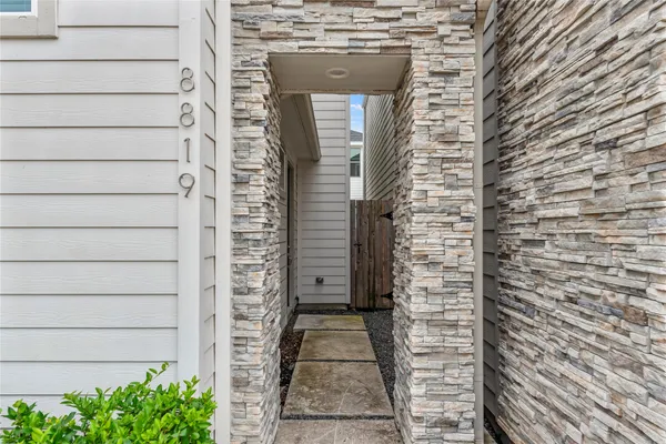 a view of a door of the house