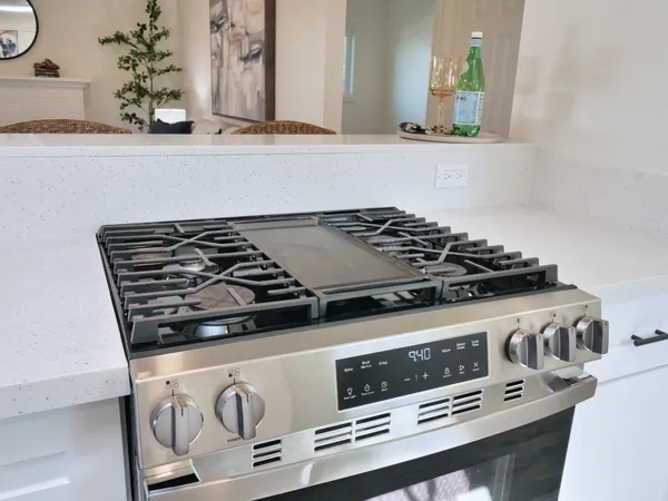 a close view of stove top oven