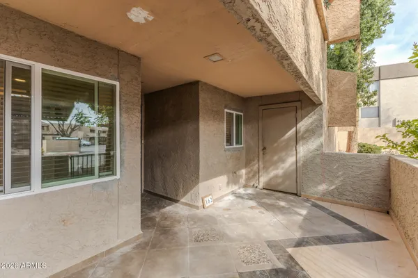 a view of a house with a outdoor space