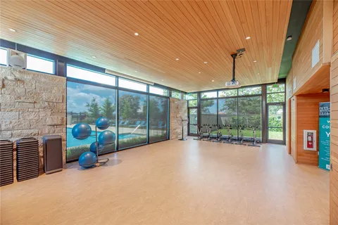 a big room with windows