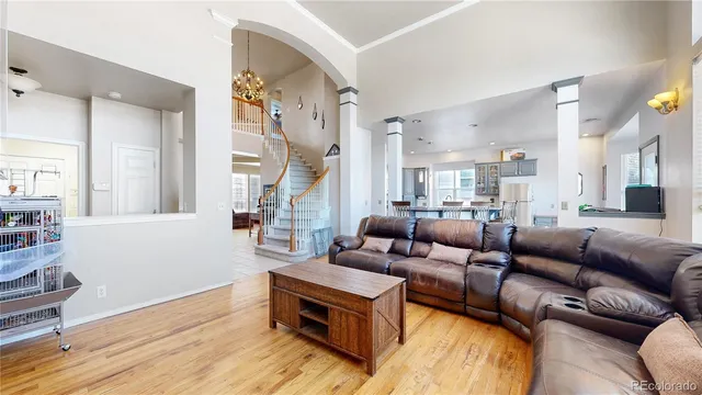a view of a hallway with a bathroom