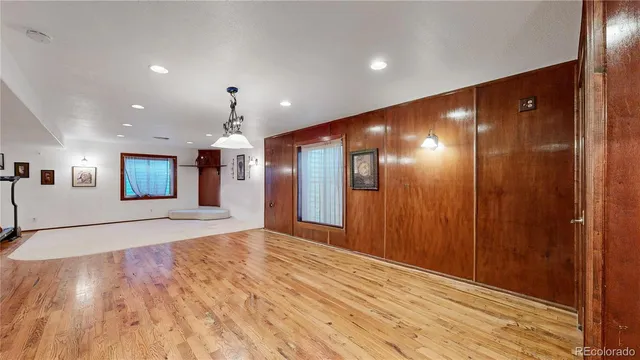 a aerial view of a house with a yard