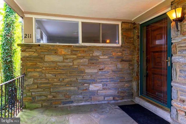 a view of front door of house and window