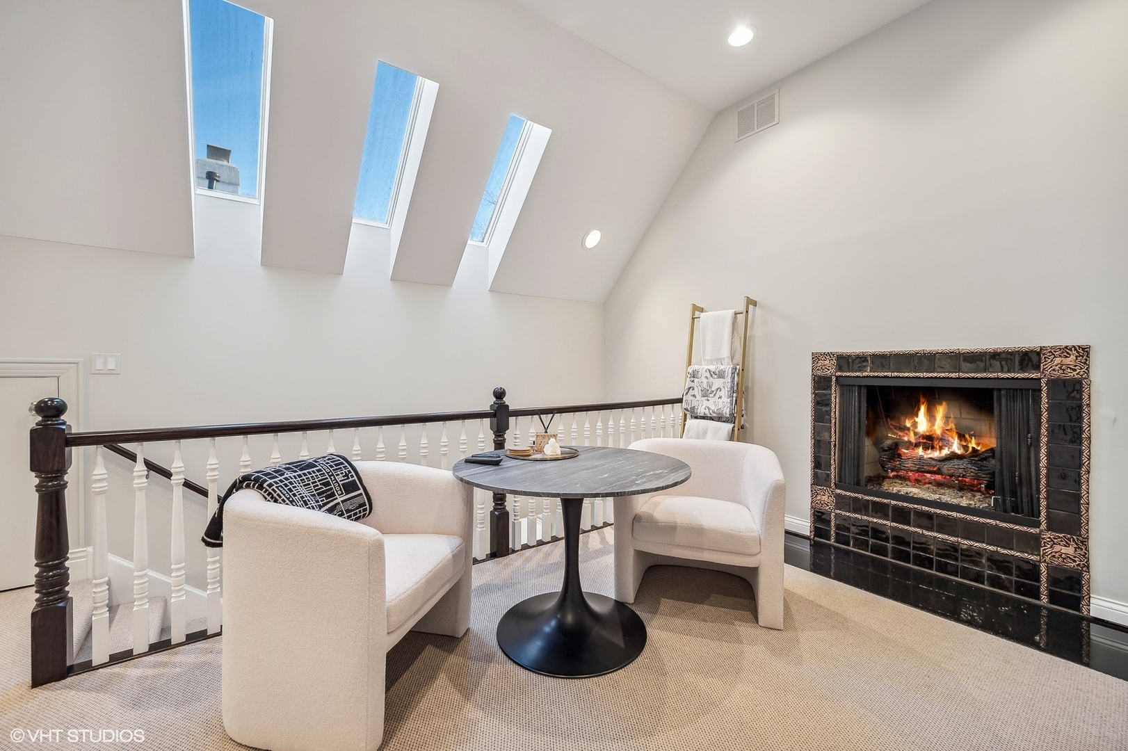 72 Woodley Road Winnetka, IL 60093 - Photo 58 of 65 a living room with furniture and a fireplace