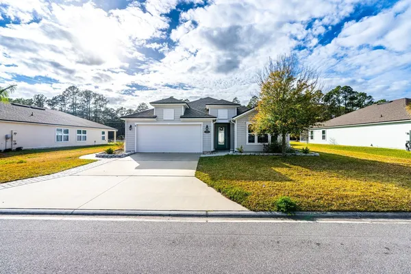 a view of a swimming pool with an outdoor space