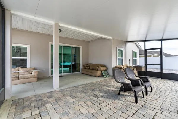 a view of a back yard of the house