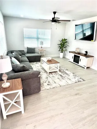 a view of kitchen with living room