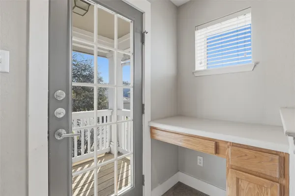 a view of front door