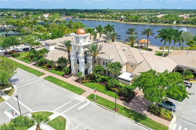 view of a lake with a city view