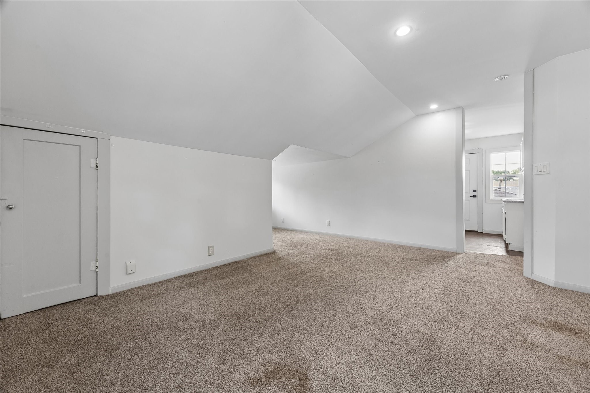 4412 Rusk Street Houston, TX 77023 - Photo 26 of 44 Another view of spacious second floor living room leading to kitchen, with office nook & separate bedroom/bath just around the corner.