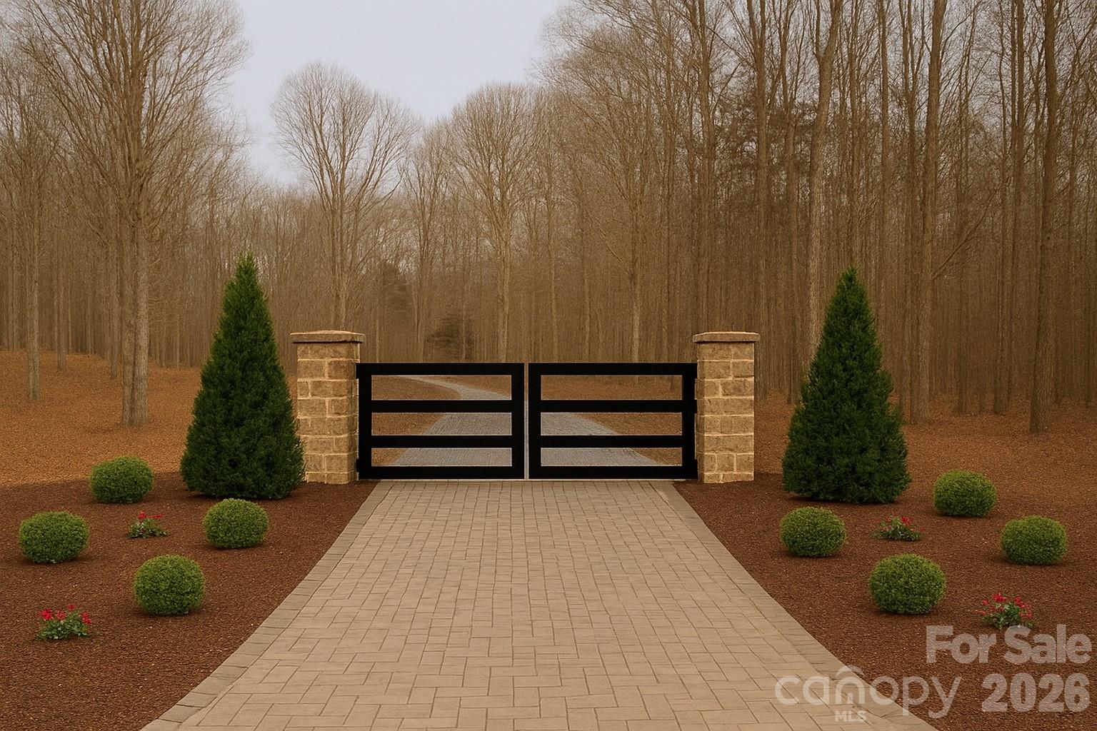 a view of outdoor space with garden