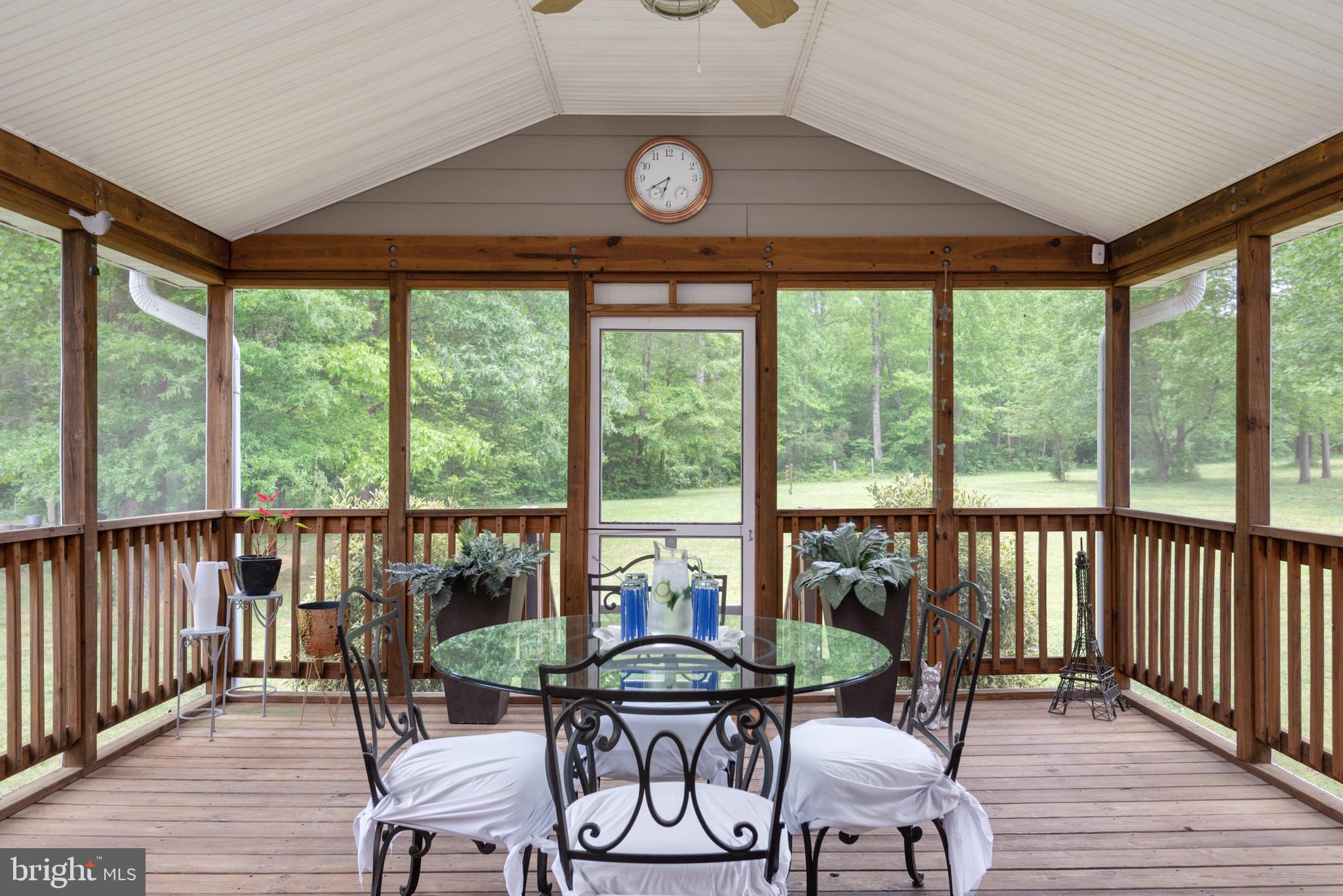 14180 Round Hill Road King George, VA 22485 - Photo 24 of 59 Screened In Back Deck with Ceiling Fan