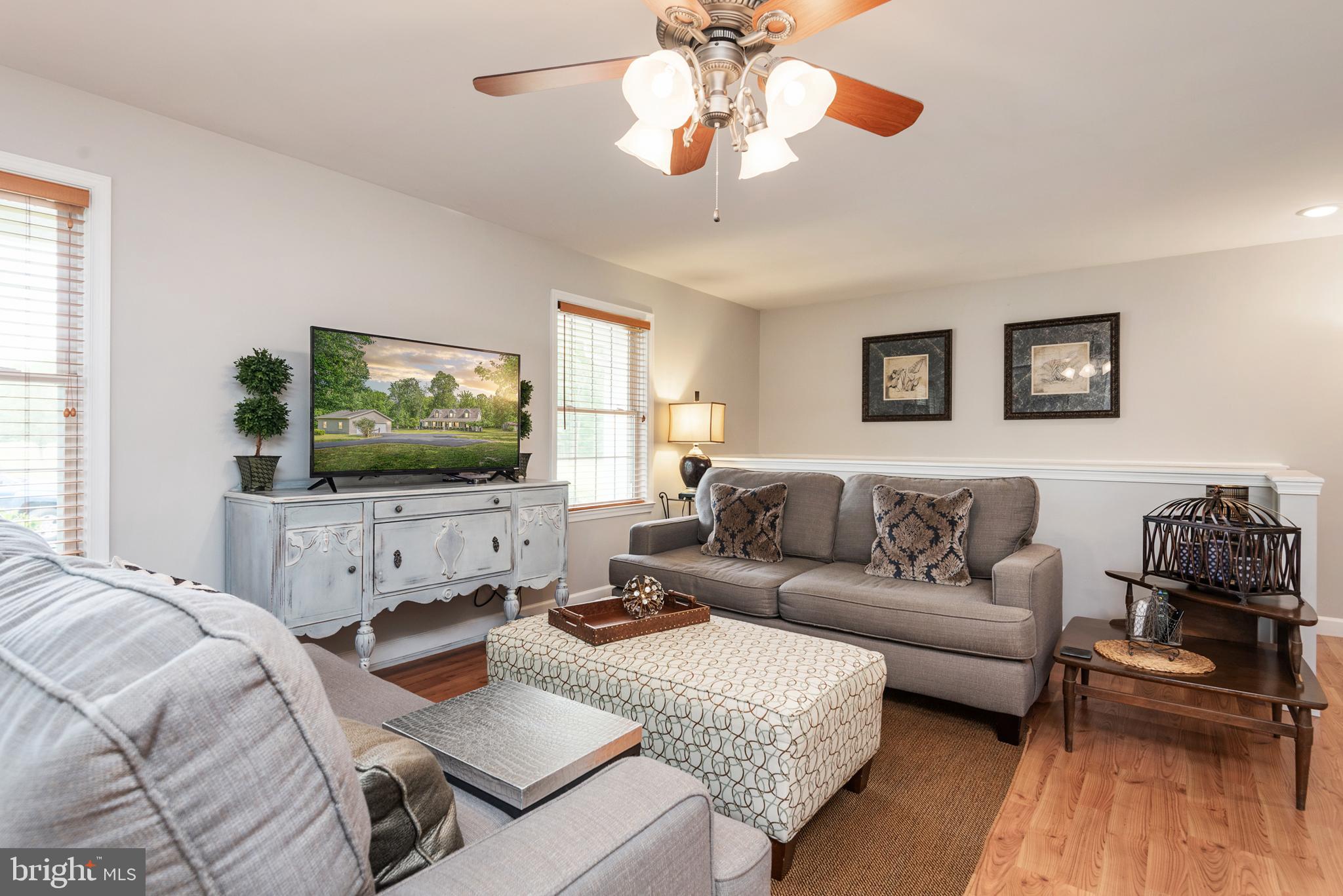 14180 Round Hill Road King George, VA 22485 - Photo 9 of 59 Living Room with Ceiling Fan