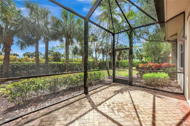 a view of a yard with a street