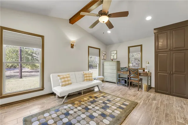 a bedroom with a bed and a walk in closet