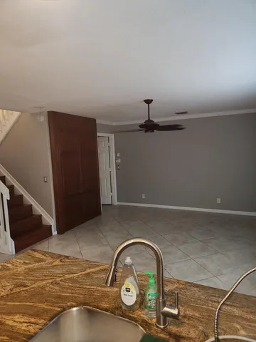 a bathroom with a sink and vanity