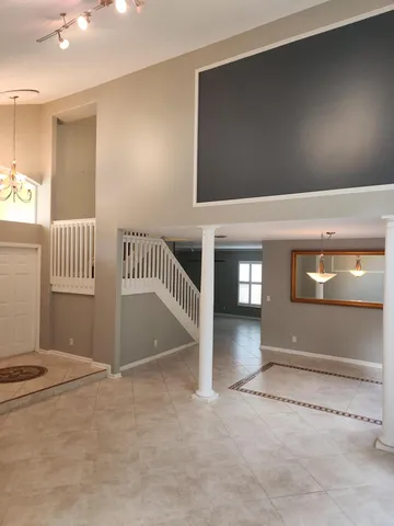 a view of an entryway of a house