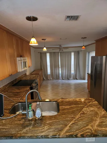 a room with pool table