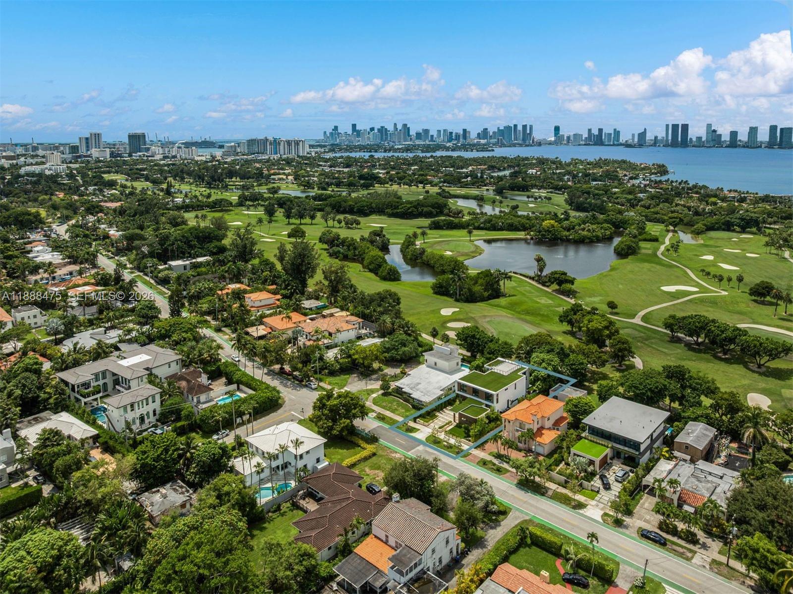 3114 Prairie Avenue Miami Beach, FL 33140 - Photo 56 of 56 an aerial view of a houses with a yard
