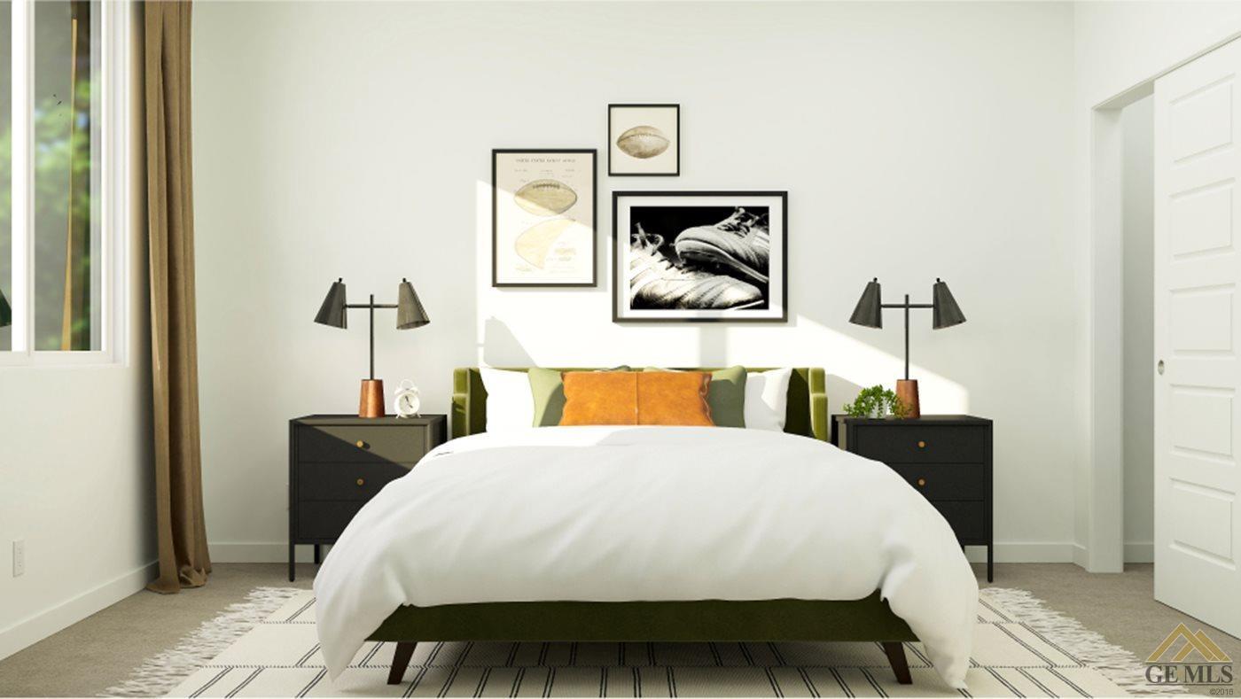 Undisclosed Address Shafter, CA 93263 - Photo 8 of 19 a bedroom with a bed and a painting on the wall