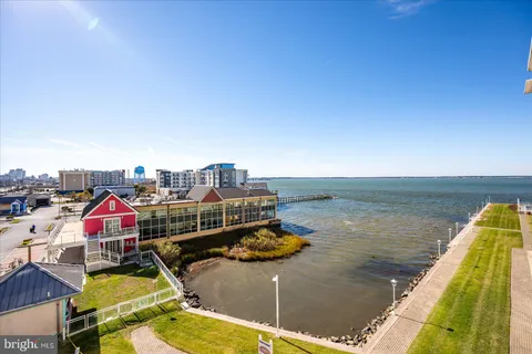 a view of a lake in front of house