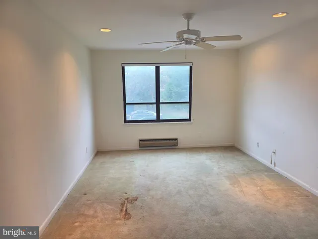 an empty room with a window
