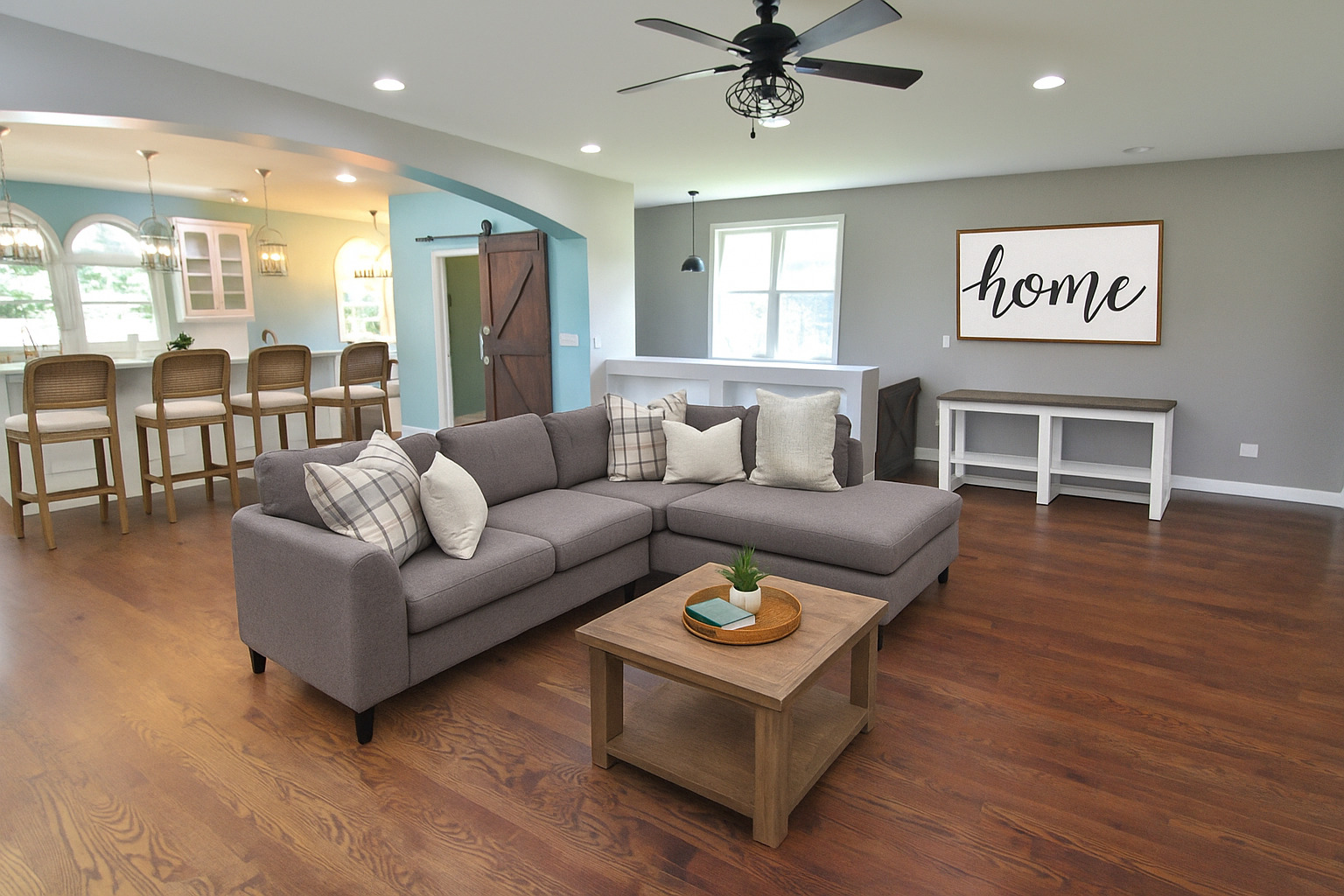 187 West Union Street Seneca, IL 61360 - Photo 8 of 51 a living room with furniture and a wooden floor