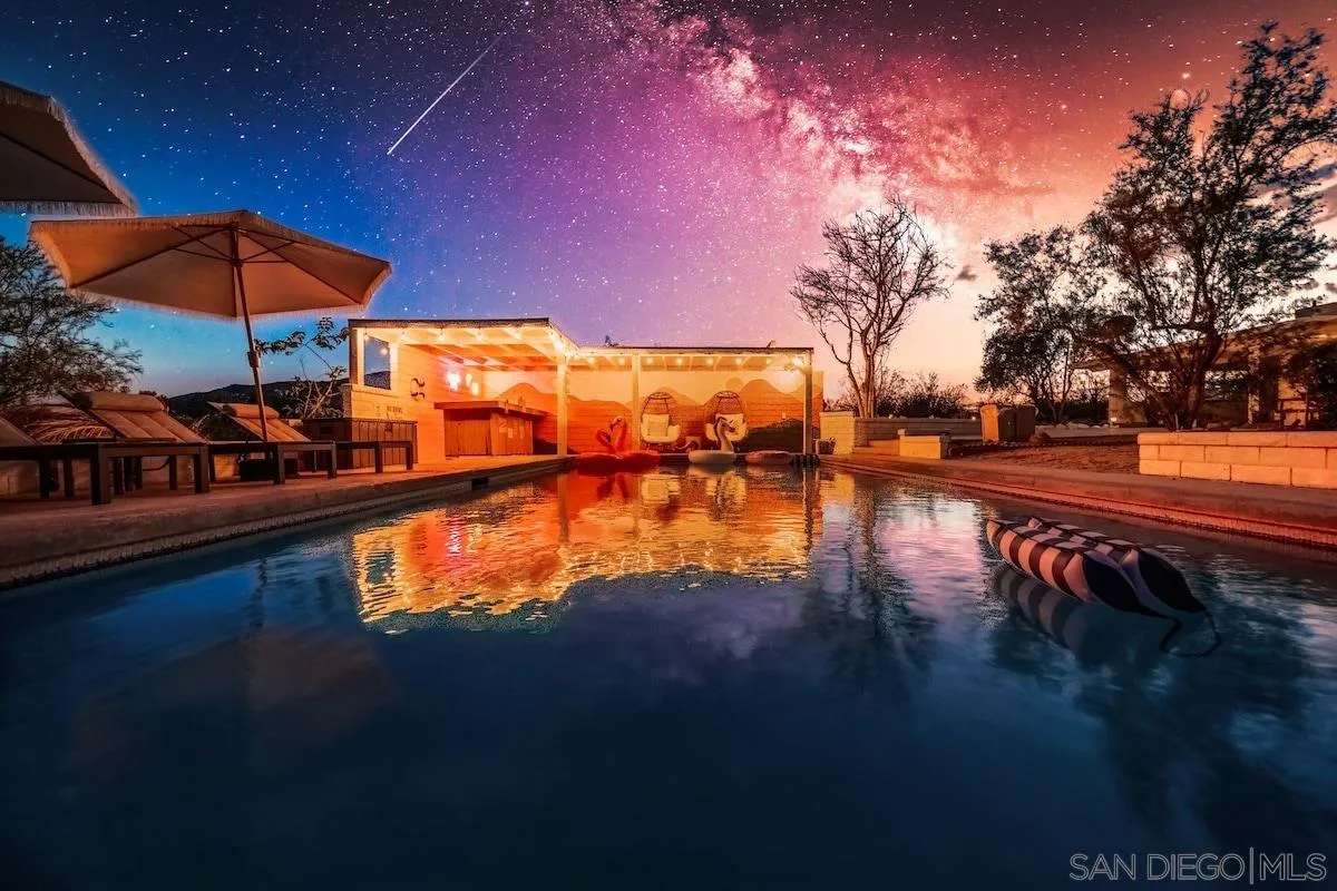 a view of swimming pool with an outdoor space