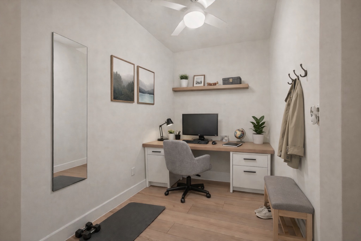 603 Davis Street, Unit 907 Austin, TX 78701 - Photo 12 of 22 The flex space at the entry provides a ton of options - a huge walk-in closet? Office? Gym? make it your own! A twin bed would fit in here nicely as well