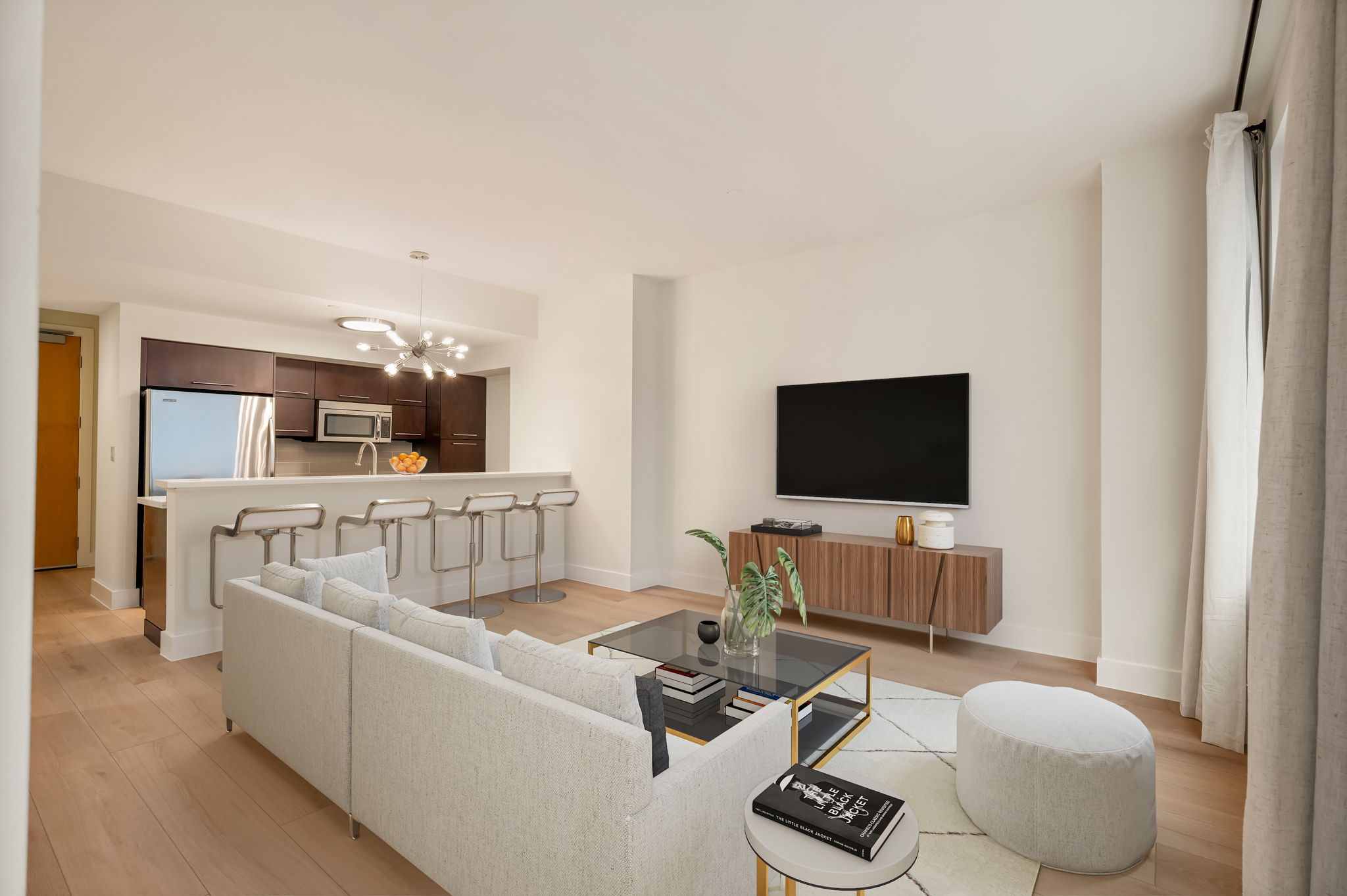 603 Davis Street, Unit 907 Austin, TX 78701 - Photo 5 of 22 Another virtually staged option for this spacious open concept living and kitchen