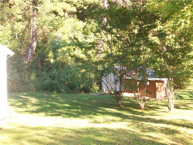 3066 Fly Road Santa Fe, TN 38482 - Photo 6 of 11 BACK YARD WITH LARGE TALL TREES AND STORAGE BUILDING