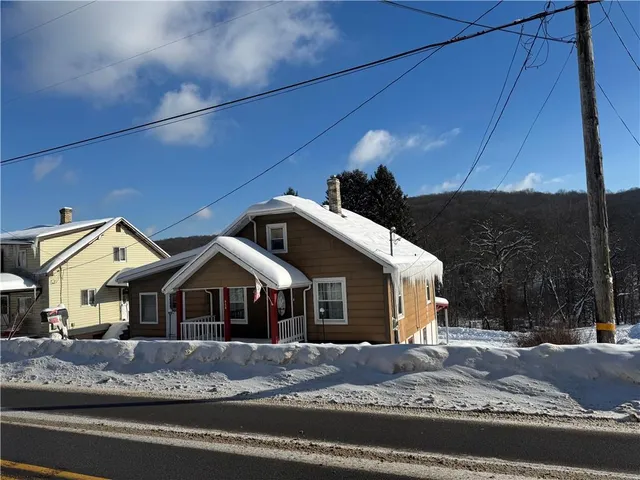 a front view of a house