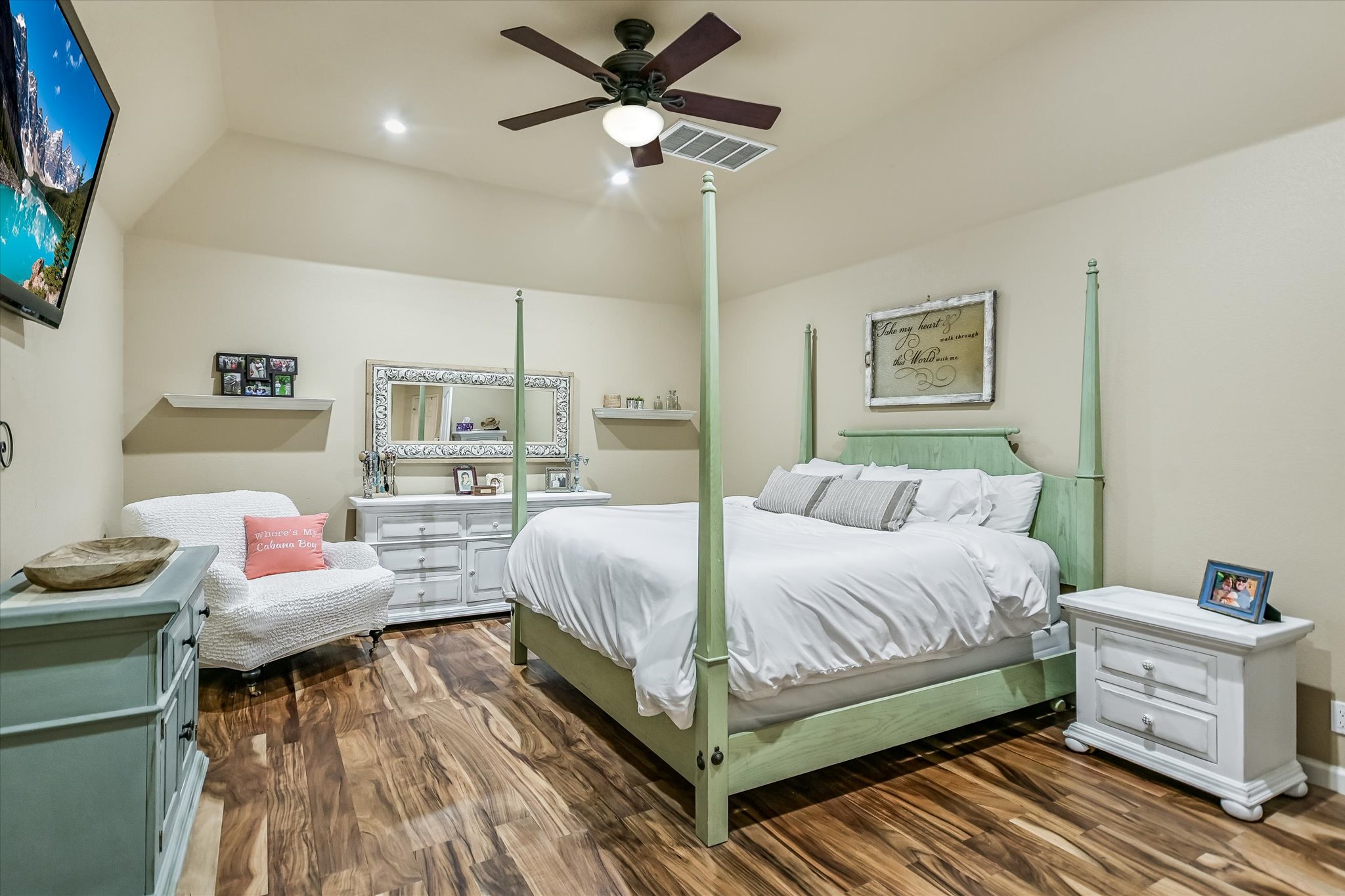 1801 Sun Lake Round Rock, TX 78681 - Photo 14 of 31 Primary bedroom on the main level. A peaceful respite from the busy world!