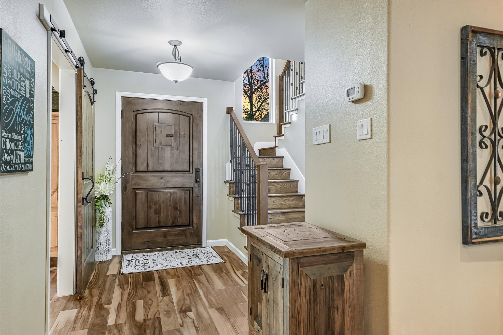 1801 Sun Lake Round Rock, TX 78681 - Photo 6 of 31 Foyer, with home office (or potential 5th bedroom) to the left, and stairway to the upstairs to the right.