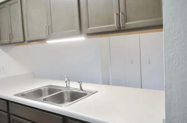 a close view of sink and tap