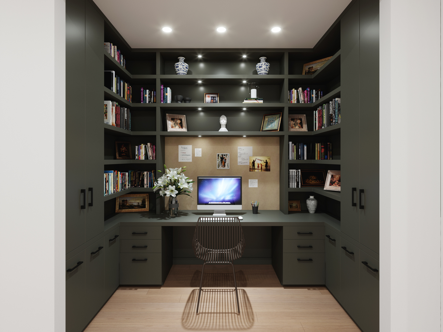 323 South Racine Avenue, Unit PHB Chicago, IL 60607 - Photo 8 of 8 a kitchen with stainless steel appliances kitchen island granite countertop a refrigerator and a wooden cabinets