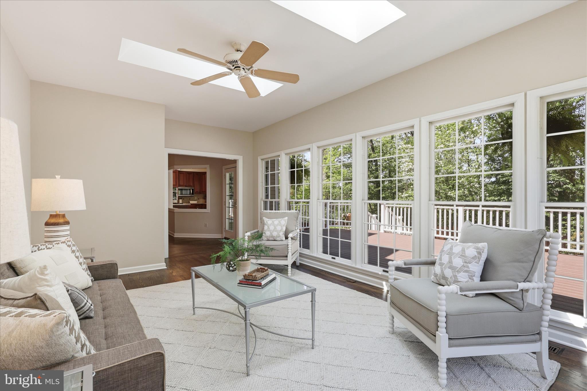 5014 Glen Park Road Annandale, VA 22003 - Photo 21 of 80 Sun Room w/ skylights & ceiling fan