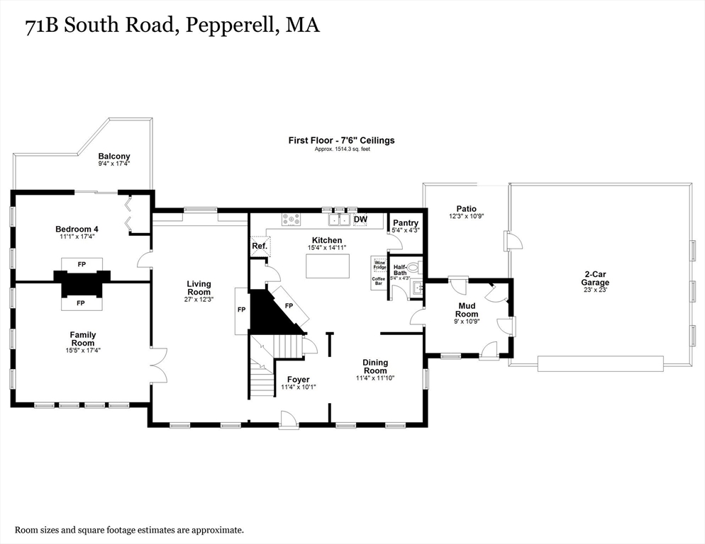 71B South Road Pepperell, MA 01463 - Photo 40 of 42 a picture of floor plan