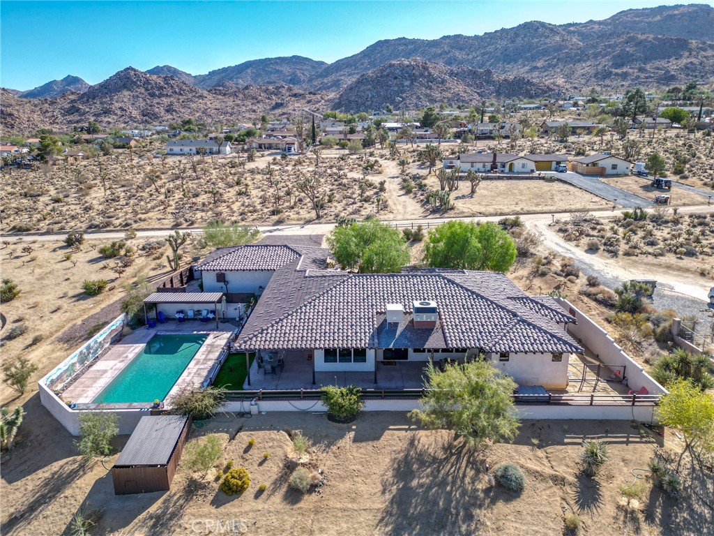 61138 Onaga Trail Joshua Tree, CA 92252 - Photo 18 of 20 an aerial view of house with yard