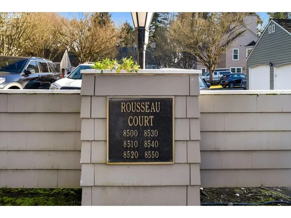 a view of a black and white wall